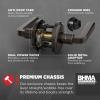 imageKwikset Trafford Interior Passage Door Handle Lever for Closet and Hallway Doors Reversible NonLocking Handle Lever Matte Black with Microban ProtectionVenetian Bronze