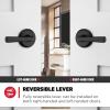 imageKwikset Trafford Interior Passage Door Handle Lever for Closet and Hallway Doors Reversible NonLocking Handle Lever Matte Black with Microban ProtectionMatte Black
