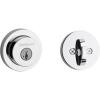 imageKwikset 158 Milan Deadbolt Lock Satin Nickel Round Exterior Keyed Front Entry Door Pick Resistant SmartKey Rekey Security Single Cylinder Dead Bolt with Microban ProtectionChrome