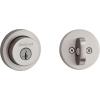 imageKwikset 158 Milan Deadbolt Lock Satin Nickel Round Exterior Keyed Front Entry Door Pick Resistant SmartKey Rekey Security Single Cylinder Dead Bolt with Microban ProtectionSatin Nickel