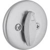 imageKwikset 663 Deadbolt Unkeyed Deadbolt Lock Satin Chrome Round Interior Turn Piece for Front Entry Door with Latch and Adapter No Exterior AssemblySatin Chrome