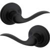 imageKwikset 991 Tustin Entry Lever and Single Cylinder Deadbolt Combo Pack featuring SmartKey in Venetian Bronze 99910041Matte Black