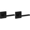 imageKwikset Casey Dummy Door Handle 2 Pack Single Sided Lever for Closets French Double Doors and Pantry Matte Black NonTurning Reversible Interior PushPull Lever with Microban Protection