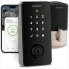 imageKwikset Halo Select Smart Lock Keyless Entry Door Lock WiFi and Matter Enabled Deadbolt No Hub Needed Geofence AutoUnlock Grade AAA Certified Easy Install Matte Black Lifetime Finish WarrantySatin Nickel