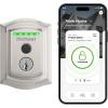 imageKwikset Halo Touch Fingerprint WiFi Smart Lock Keyless Entry Door Low Profile Deadbolt Geofence AutoUnlock Grade AAA Certified No Hub Easy Install Venetian Bronze Lifetime Finish Warranty ArchSatin Nickel