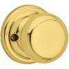 imageKwikset Juno Entry Door Knob with Lock and Key Secure Keyed Handle Exterior Front Entrance and Bedroom Polished Brass Pick Resistant SmartKey Rekey SecurityPolished Brass
