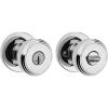 imageKwikset Maven Entry Door Knob with Lock and Key Secure Keyed Handle Exterior Front Entrance and Bedroom Matte Black Pick Resistant SmartKey Rekey Security and MicrobanPolished Chrome