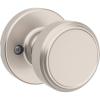 imageKwikset Maven Entry Door Knob with Lock and Key Secure Keyed Handle Exterior Front Entrance and Bedroom Matte Black Pick Resistant SmartKey Rekey Security and MicrobanSatin Nickel