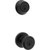 imageKwikset Maven Front Door Lock Handle and Deadbolt Set Entry Handleset Round Exterior with Interior Door Knob Secure Locking Deadbolt Matte Black with Microban ProtectionMatte Black