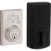 imageKwikset Powerbolt 240 5Button Keypad Satin Nickel Contemporary Electronic Deadbolt Door Lock Featuring Convenient Keyless Entry Customizable User Codes and Auto LockingSatin Nickel