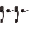 imageKwikset Prescott Front Door Handle No Lock Entry Handleset Exterior with Interior Reversible Handed Lever NonLocking Venetian Bronze Deadbolt Not Included with Microban ProtectionVenetian Bronze