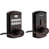 imageKwikset SmartCode 917 Keypad Keyless Entry Residential Electronic Lever Lock Deadbolt Alternative with Halifax Door Handle SmartKey Security Matte Black ContemporaryVenetian Bronze