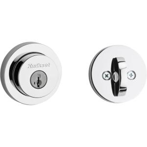 imageKwikset 158 Milan Deadbolt Lock Satin Nickel Round Exterior Keyed Front Entry Door Pick Resistant SmartKey Rekey Security Single Cylinder Dead Bolt with Microban ProtectionChrome