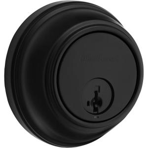 imageKwikset 816 Key Control Deadbolt Lock Satin Nickel Round Exterior Keyed Front Entry Door Pick Resistant SmartKey Rekey Security Single Cylinder Dead Bolt with Microban ProtectionMatte Black
