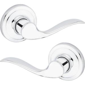 imageKwikset 991 Tustin Entry Lever and Single Cylinder Deadbolt Combo Pack featuring SmartKey in Venetian Bronze 99910041Polished Chrome