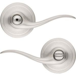 imageKwikset 991 Tustin Entry Lever and Single Cylinder Deadbolt Combo Pack featuring SmartKey in Venetian Bronze 99910041Satin Nickel