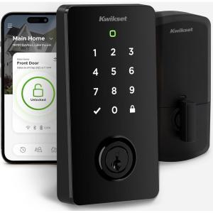 imageKwikset Halo Select Smart Lock Keyless Entry Door Lock WiFi and Matter Enabled Deadbolt No Hub Needed Geofence AutoUnlock Grade AAA Certified Easy Install Matte Black Lifetime Finish WarrantyMatte Black