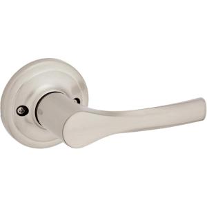 imageKwikset Henley Entry Door Handle with Lock and Key Secure Keyed Reversible Lever Exterior For Front Entrance and Bedrooms Satin Nickel Pick Resistant Smartkey Rekey Security and MicrobanSatin Nickel