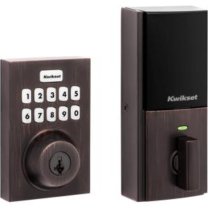 imageKwikset Home Connect 620 Smart Lock Deadbolt with ZWave Technology Works with Ring Alarm Samsung Smartthings and More ZWave Hub Required Traditional Design in Venetian BronzeVenetian Bronze