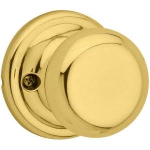 imageKwikset Juno Entry Door Knob with Lock and Key Secure Keyed Handle Exterior Front Entrance and Bedroom Polished Brass Pick Resistant SmartKey Rekey SecurityPolished Brass