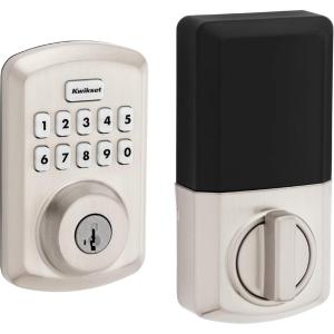 imageKwikset Powerbolt 250 10Button Keypad Satin Nickel Transitional Electronic Deadbolt Door Lock Featuring Convenient Keyless Entry Customizable User Codes Auto LockingSatin Nickel