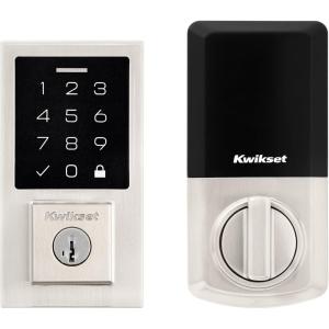 imageKwikset SmartCode 270 Keyless Entry Electronic Touchpad Deadbolt Door Lock with AutoLock Custom User Codes Advanced Security in Venetian Bronze TraditionalSatin Nickel