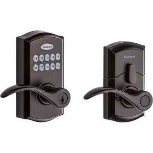 imageKwikset SmartCode 955 Pembroke Light Commercial 10Button Keypad Electronic Lever Featuring Convenient Keyless Entry 3Year Battery Life and High Traffic Durability Venetian BronzeVenetian Bronze