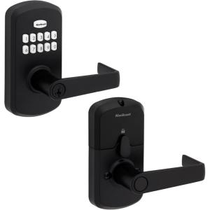 imageKwikset SmartCode 955 Pembroke Light Commercial 10Button Keypad Electronic Lever Featuring Convenient Keyless Entry 3Year Battery Life and High Traffic Durability Venetian BronzeMatte Black