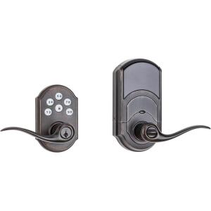 imageKwikset Smartcode 912 ZWave Plus Keypad Lever Deadbolt Door Lock OneTouch Locking and AutoLock Enabled with Reversible Tustin Levers and SmartKey Security Venetian BronzeVenetian Bronze