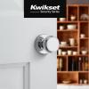 imageKwikset Maven Dummy Door Knob Single Sided Handle for Closets French Double Doors and Pantry Polished Chrome NonTurning Round Interior PushPull Door Knob with Microban Protection