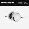 imageKwikset Maven Dummy Door Knob Single Sided Handle for Closets French Double Doors and Pantry Polished Chrome NonTurning Round Interior PushPull Door Knob with Microban Protection