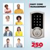 imageKwikset SmartCode 916 ZWave Smart Lock Keyless Entry Ring Compatible Door Lock Touchscreen Electronic Deadbolt SmartKey ReKey Security Smart Hub Required Contemporary Satin NickelSatin Nickel