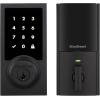 imageKwikset SmartCode 916 ZWave Smart Lock Keyless Entry Ring Compatible Door Lock Touchscreen Electronic Deadbolt SmartKey ReKey Security Smart Hub Required Contemporary Satin NickelMatte Black