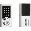 imageKwikset SmartCode 916 ZWave Smart Lock Keyless Entry Ring Compatible Door Lock Touchscreen Electronic Deadbolt SmartKey ReKey Security Smart Hub Required Contemporary Satin NickelPolished Chrome