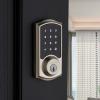 imageKwikset SmartCode 916 ZWave Smart Lock Keyless Entry Ring Compatible Door Lock Touchscreen Electronic Deadbolt SmartKey ReKey Security Smart Hub Required Contemporary Satin NickelSatin Nickel