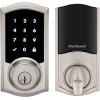 imageKwikset SmartCode 916 ZWave Smart Lock Keyless Entry Ring Compatible Door Lock Touchscreen Electronic Deadbolt SmartKey ReKey Security Smart Hub Required Contemporary Satin NickelSatin Nickel
