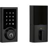 imageKwikset SmartCode 916 ZWave Smart Lock Keyless Entry Ring Compatible Door Lock Touchscreen Electronic Deadbolt SmartKey ReKey Security Smart Hub Required Contemporary Satin NickelMatte Black