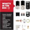 imageKwikset SmartCode 916 ZWave Smart Lock Keyless Entry Ring Compatible Door Lock Touchscreen Electronic Deadbolt SmartKey ReKey Security Smart Hub Required Contemporary Satin NickelSatin Nickel
