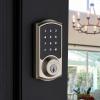 imageKwikset SmartCode 916 ZWave Smart Lock Keyless Entry Ring Compatible Door Lock Touchscreen Electronic Deadbolt SmartKey ReKey Security Smart Hub Required Contemporary Satin NickelSatin Nickel