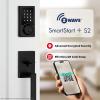 imageKwikset SmartCode 916 ZWave Smart Lock Keyless Entry Ring Compatible Door Lock Touchscreen Electronic Deadbolt SmartKey ReKey Security Smart Hub Required Contemporary Satin NickelMatte Black