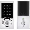 imageKwikset SmartCode 916 ZWave Smart Lock Keyless Entry Ring Compatible Door Lock Touchscreen Electronic Deadbolt SmartKey ReKey Security Smart Hub Required Contemporary Satin NickelPolished Chrome