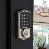 imageKwikset SmartCode 916 ZWave Smart Lock Keyless Entry Zwave Door Lock Touchscreen Electronic Deadbolt SmartKey ReKey Security Smart Hub Required Traditional Satin NickleSatin Nickel