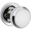 imageKwikset Maven Dummy Door Knob Single Sided Handle for Closets French Double Doors and Pantry Polished Chrome NonTurning Round Interior PushPull Door Knob with Microban Protection