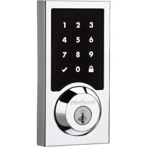 imageKwikset SmartCode 916 ZWave Smart Lock Keyless Entry Ring Compatible Door Lock Touchscreen Electronic Deadbolt SmartKey ReKey Security Smart Hub Required Contemporary Satin NickelPolished Chrome