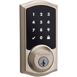 imageKwikset SmartCode 916 ZWave Smart Lock Keyless Entry Zwave Door Lock Touchscreen Electronic Deadbolt SmartKey ReKey Security Smart Hub Required Traditional Satin NickleSatin Nickel