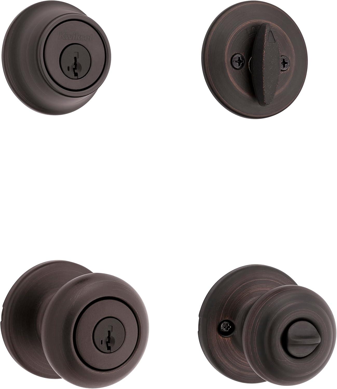 imageKwikset 690 Cove Entry Knob and Single Cylinder Deadbolt Combo Pack in Venetian Bronze6 Pack