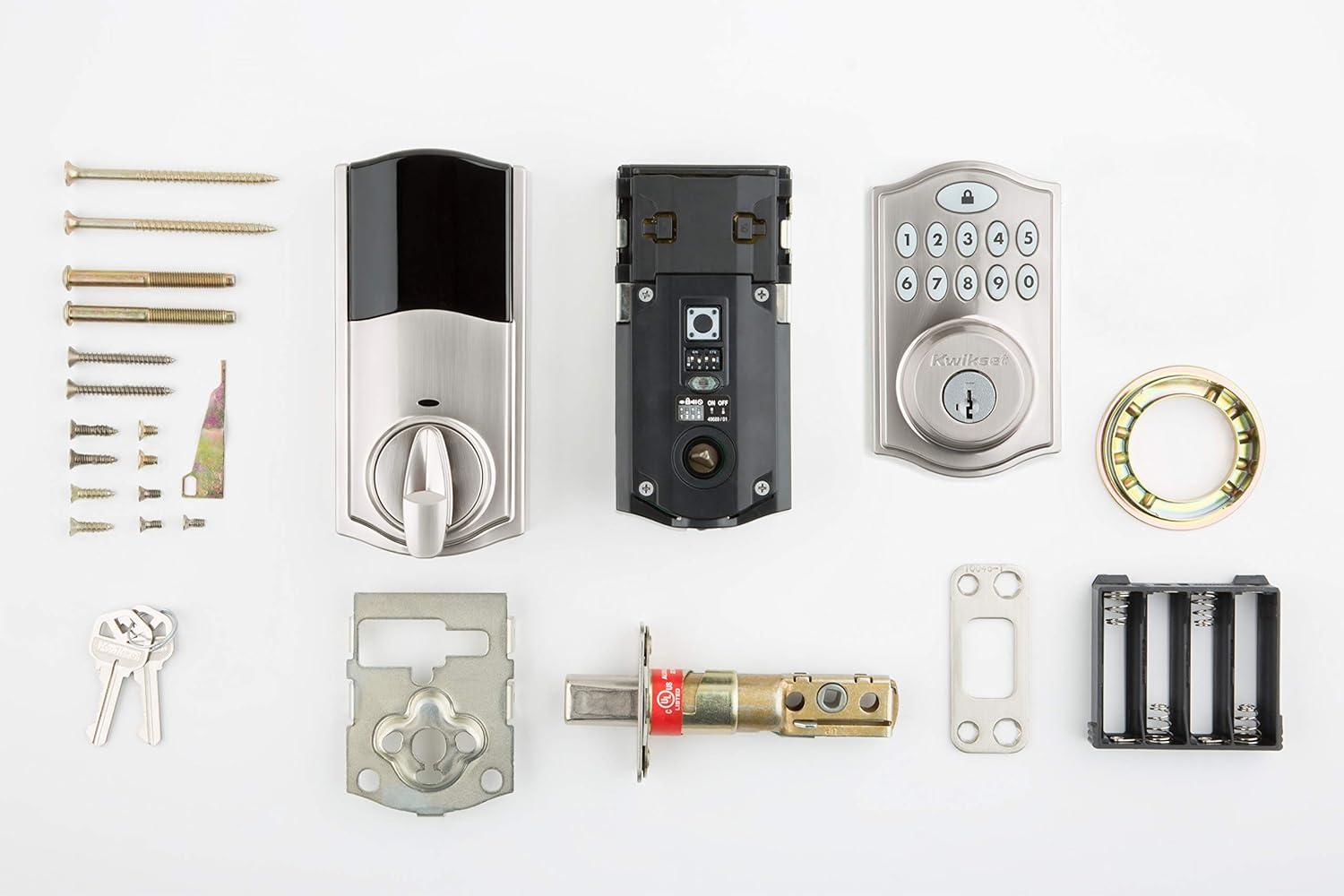 imageKwikset 914 Traditional Keypad SmartCode Electronic Deadbolt Smart Lock featuring SmartKey Security and ZigBee 30 Technology in Satin Nickel Large 914TRL ZB 30 15