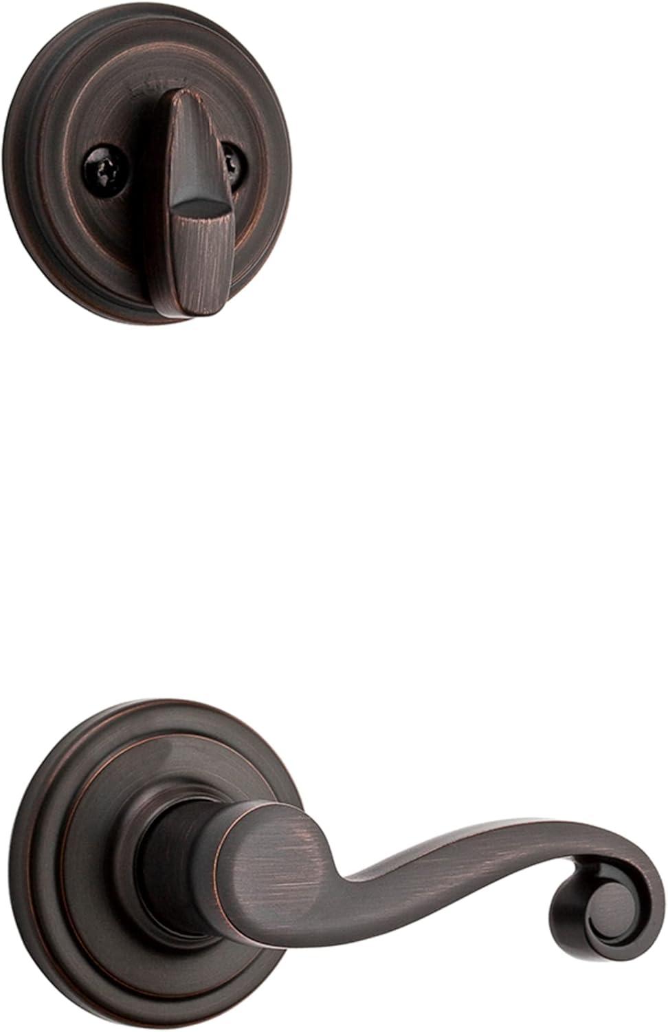 imageKwikset 98001123 Arlington Single Cylinder Handleset wLido Lever featuring SmartKey in Venetian BronzeVenetian Bronze