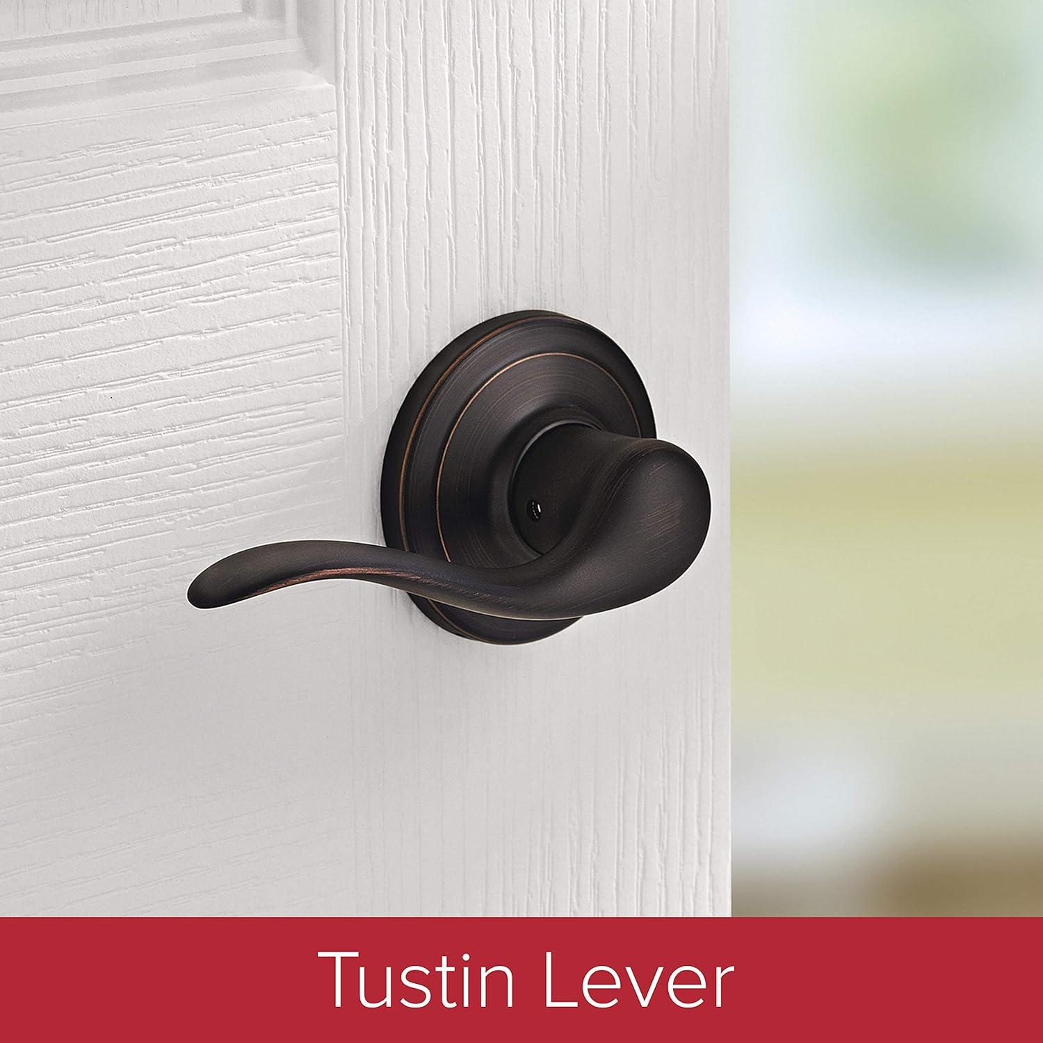 imageKwikset Avalon Front Door Handle No Lock Entry Handleset Exterior with Interior Reversible Handed Lever NonLocking Venetian Bronze Deadbolt Not Included with Microban Protection