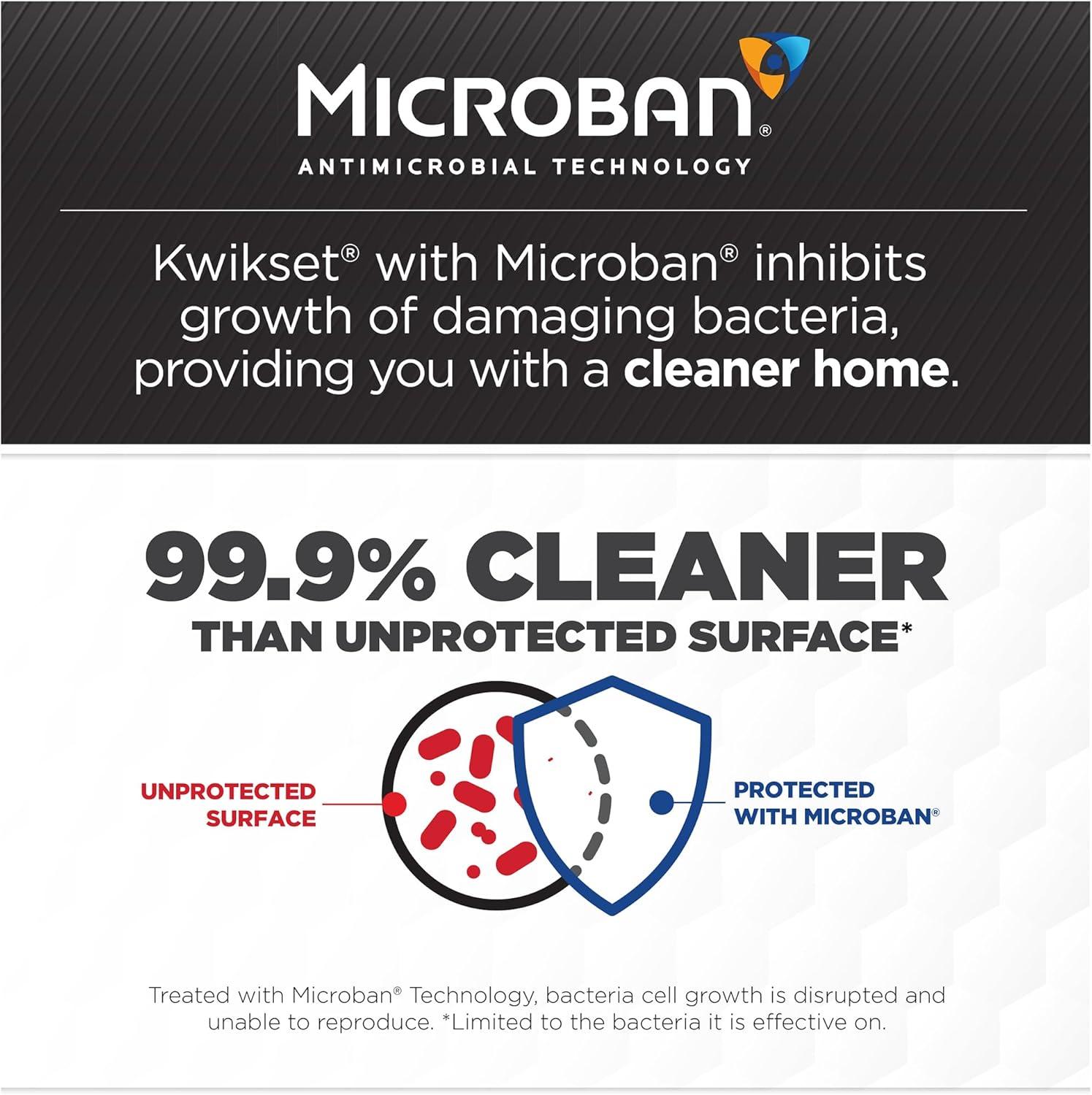 imageKwikset Prescott Front Door Lock Handle and Deadbolt Set Entry Handleset Exterior with Interior Reversible Lever Venetian Bronze Pick Resistant SmartKey Rekey Deadbolt SecuritySatin Nickel
